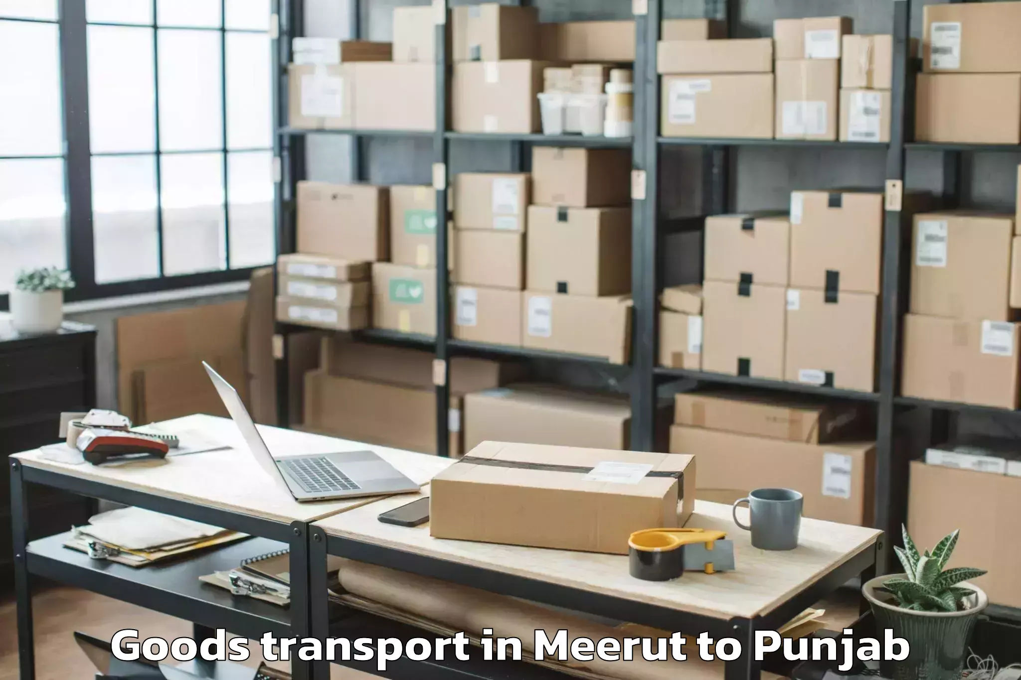 Book Meerut to Moga Goods Transport Online